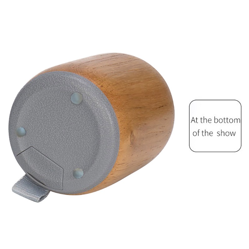 High Quality Small Waist Wooden Bluetooth Speaker Fabric Wireless Cannon Speaker