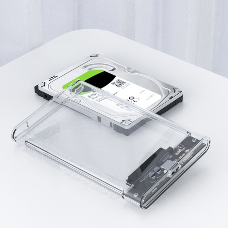 Hộp Đựng Ổ Cứng Di Động 2 5-inch Cơ Học Trong Suốt Cổng Type-C HDD Sang Usb3 1