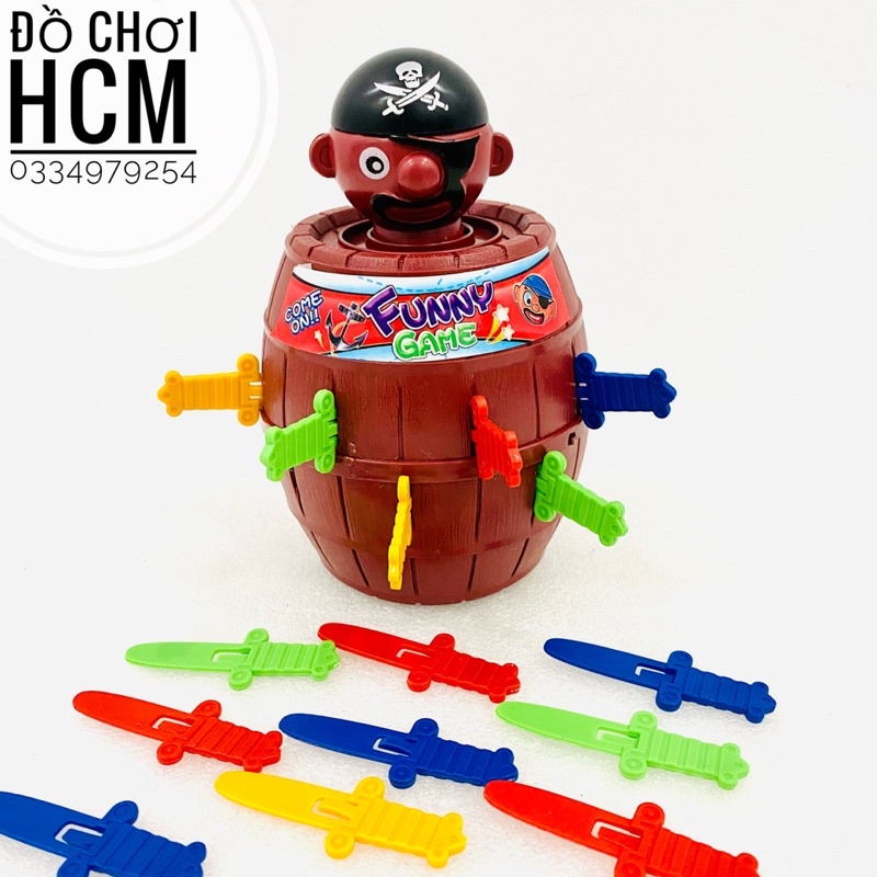 Đồ chơi trẻ em đâm hải tặc kèm 16 và 24 kiếm size lớn, đồ chơi kiếm đâm hải tặc vui nhộn cho cả gia đình