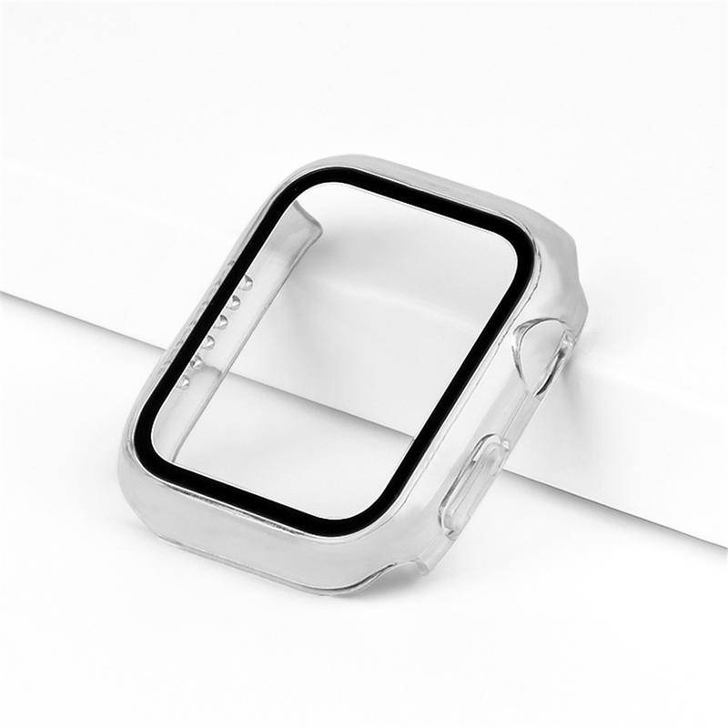 Kính Cường Lực + Ốp Bảo Vệ Mặt Đồng Hồ Thông Minh Apple Watch Series 8 7 41mm 45mm iWatch 6 5 4 SE 3 2 1 38 40 42 44 MM