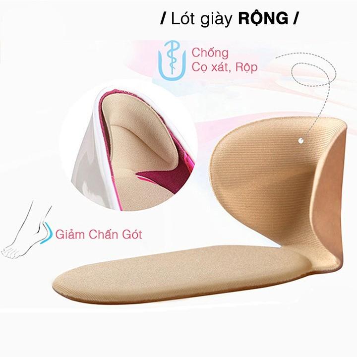 Combo sét lót giày giảm size chống tuột gót bảo vệ bàn chân dùng được cho tất cả các loại giày bít