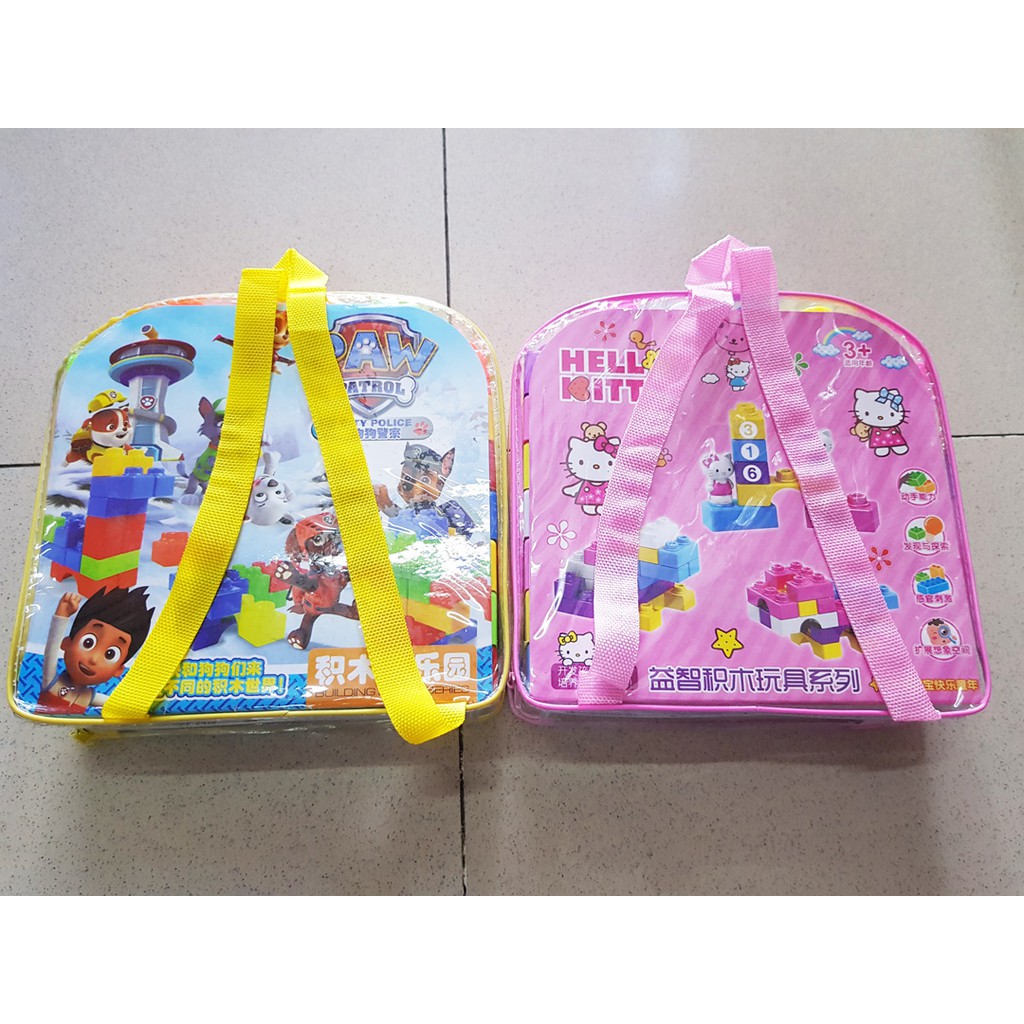 Bộ lắp ráp hình khối hoạt hình paw patrol và kitty