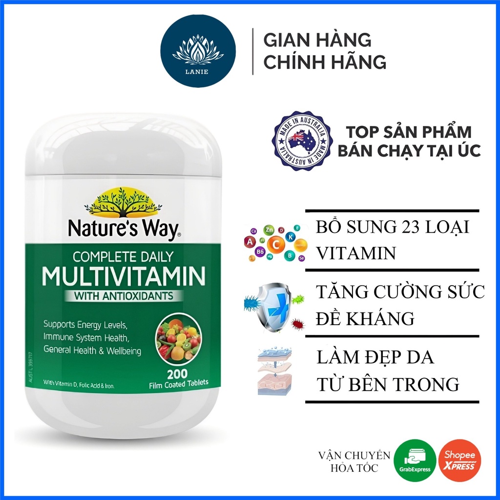 Mã COSDAY giảm 8% đơn 150K Vitamin Tổng Hợp Úc Nature s Way Complete Daily