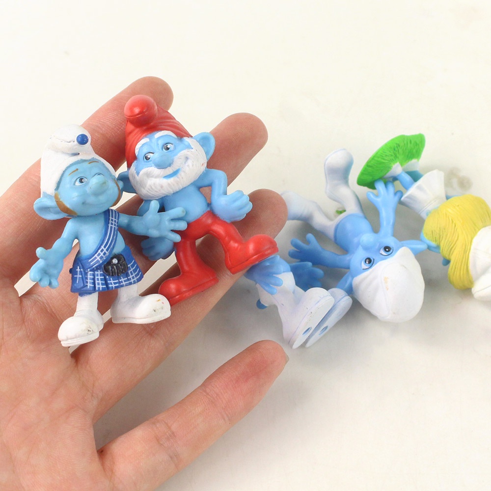 Mô Hình Nhân Vật Phim Smurfs Season Clumsy Smurfette Papa Grouchy Brainy Gargamel Schtroumpf Mini Bằng Vinyl Cổ Điển Làm Quà Tặng Sinh Nhật Mới Cho Bé