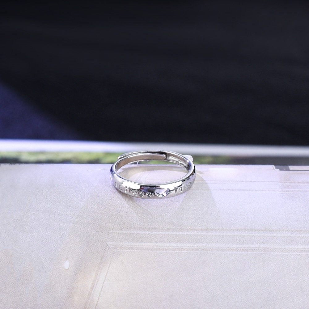 Nhẫn Đính Hôn Mỏng Mịn Đính Đá Zircon Trái Tim Rỗng Sang Trọng Thời Trang Cho Nam Nữ / Bạn Bè / Kỷ Niệm Đính Hôn