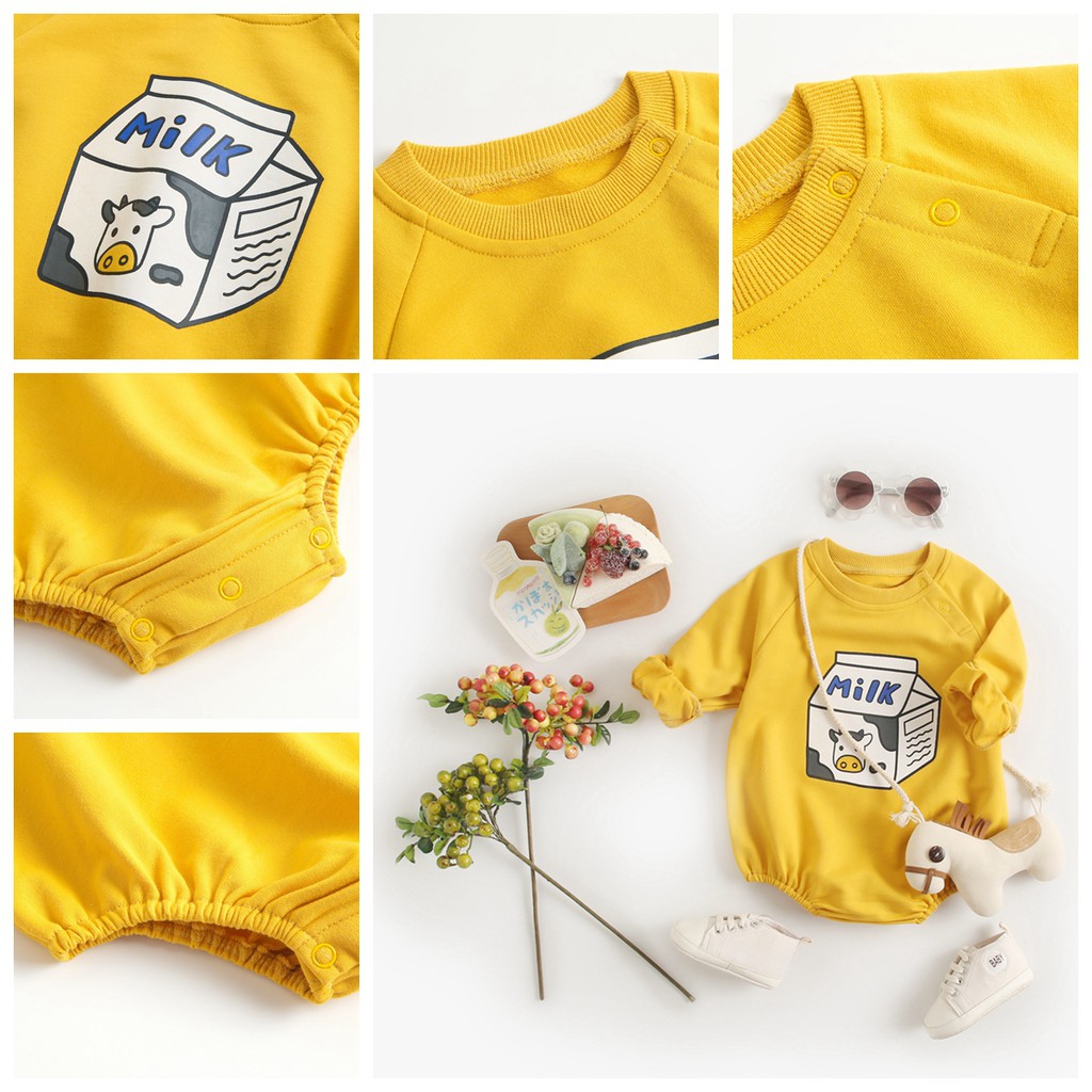 Áo Liền Quần Sanlutoz Họa Tiết Hoạt Hình Thời Trang Cho Trẻ Sơ Sinh