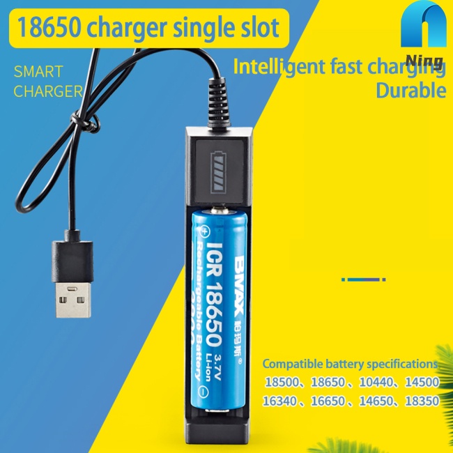 Bộ Sạc Pin Lithium 18650 Thông Minh Có Cổng Usb Kèm Đèn Báo