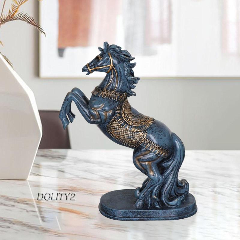 [Dolity2] Tượng Ngựa Bằng Nhựa Resin Hiện Đại Trang Trí Phong Thủy Cho Tủ Rượu