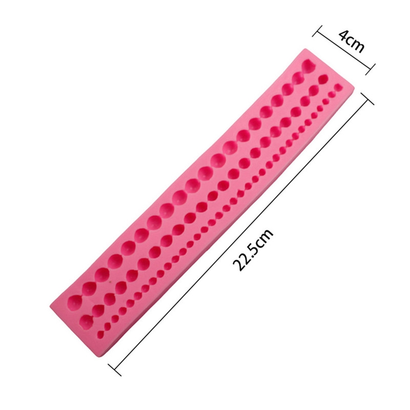 Khuôn Silicone Làm Bánh Hình Chuỗi Hạt Ngọc Trai 3 Kích Cỡ