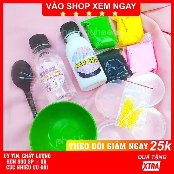 Bộ kit làm slime bơ hủ to cute giá rẻ tại nhà, đồ chơi slime bơ hũ tự làm thủ công cho bé sáng tạo - Phát Huy Hoàng