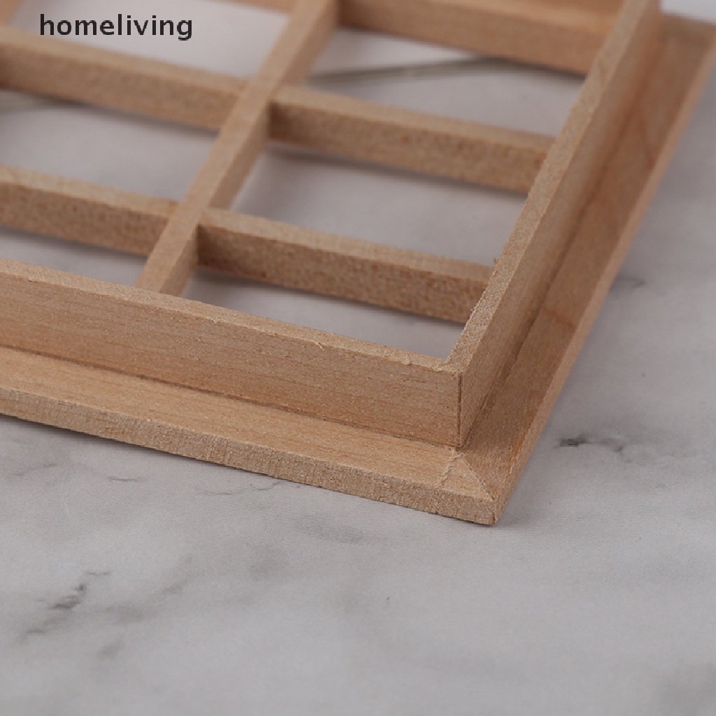 Mô Hình Khung Cửa Sổ 12 Nấc Bằng Gỗ Tỉ Lệ 1: 12 Trang Trí Nhà Búp Bê