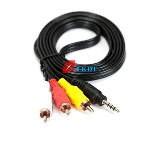 LKDT Cáp chuyển âm thanh 3.5 sang 3 AV RCA
