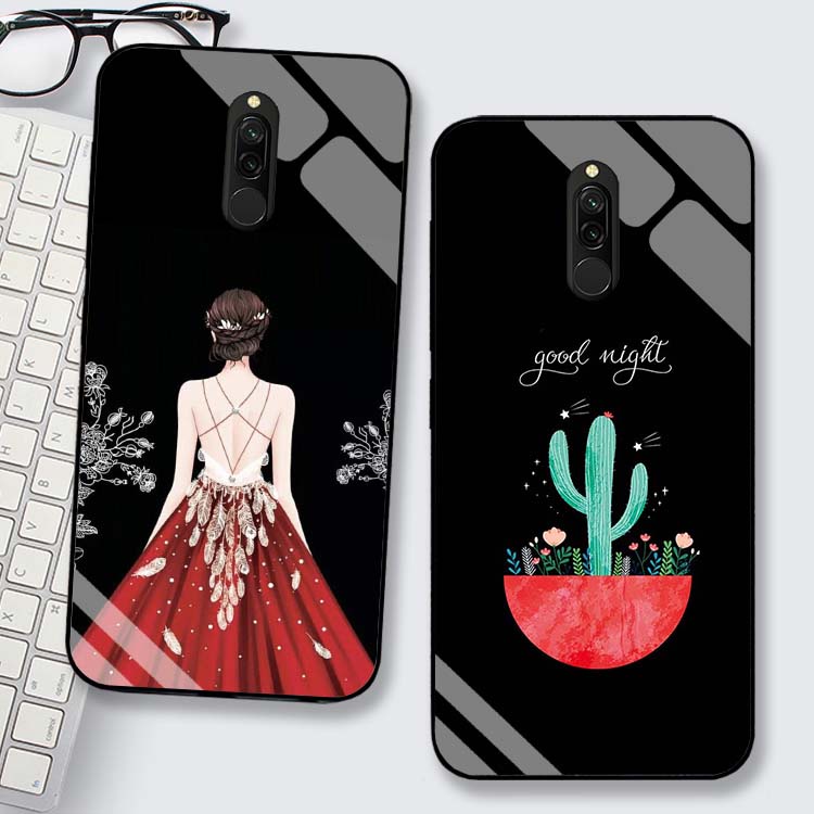 Ốp Lưng Xiaomi Redmi 8, Redmi 8A Lưng kính cường lực Sang Trọng, Sáng Bóng