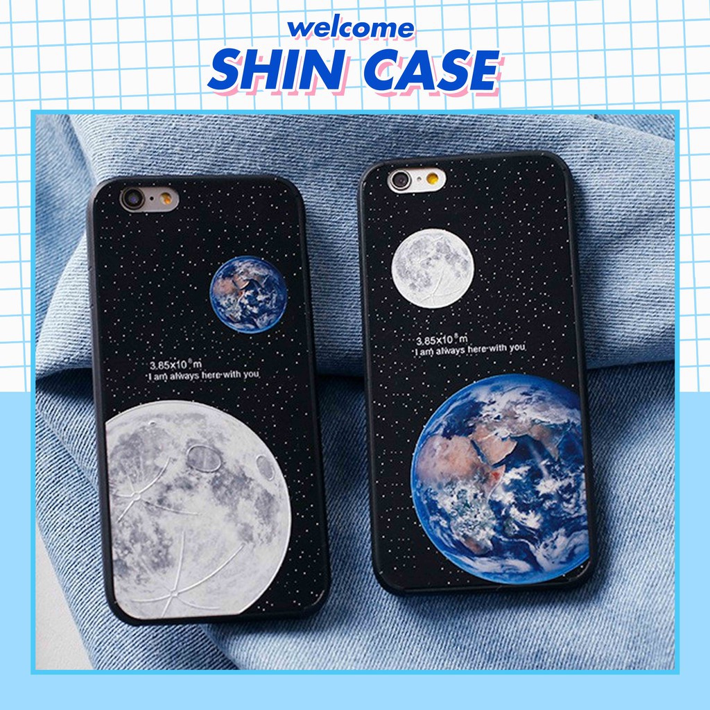 ☃✸Ốp lưng iphone TRÁI ĐẤT MẶT TRĂNG TPU trơn dẻo mềm 5/5s/6/6plus/6s/6splus/7/7plus/8/8plus/x/xs/11/12/pro/max/plus/pr