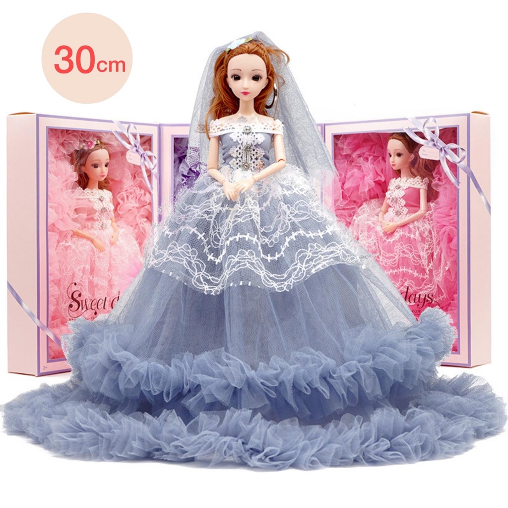 Búp bê barbie elsa 30cm cỡ lớn có khớp búp bê công chúa đồ chơi cho bé gái BOBIKIDS BE02