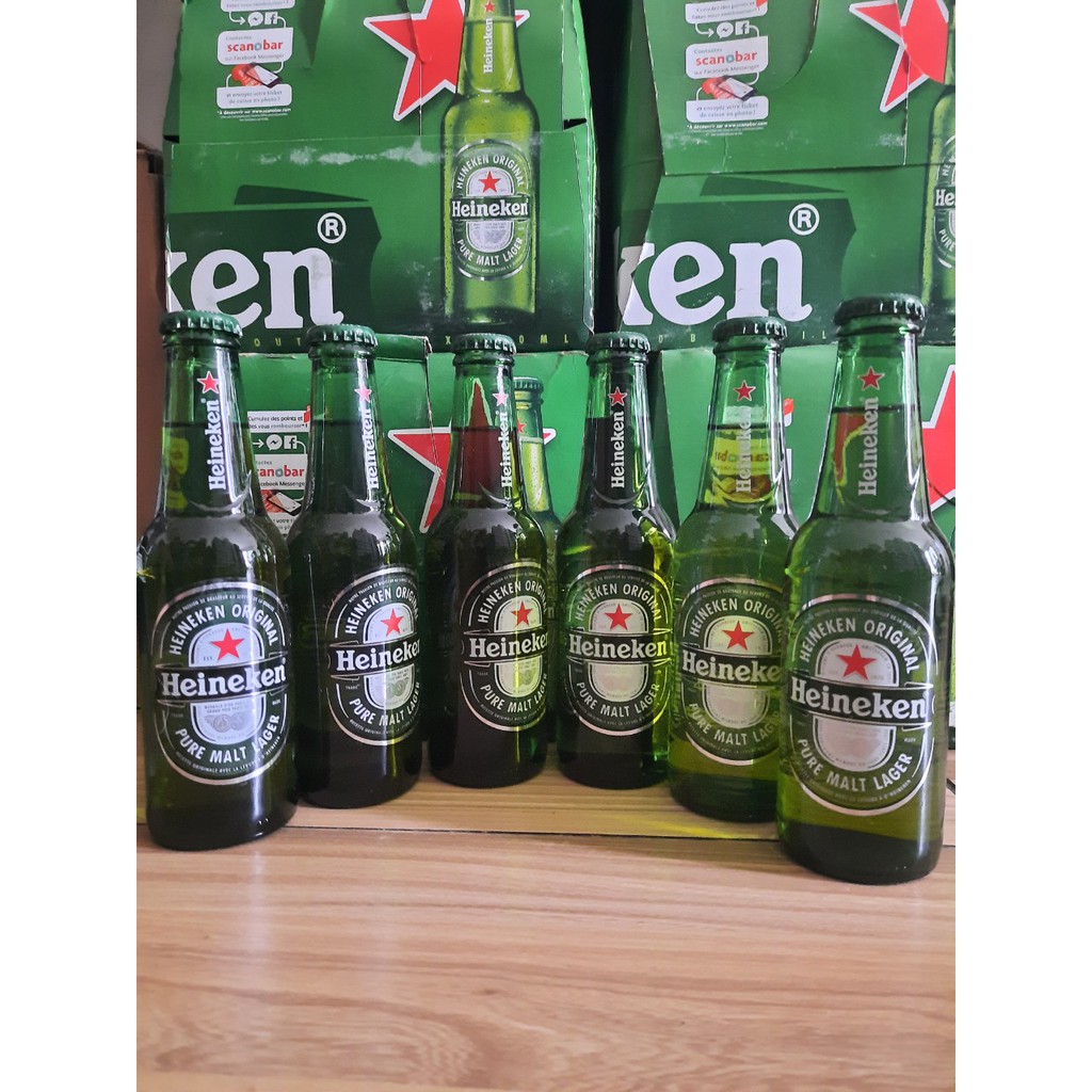 (Lốc 6 chai) Bia Heineken Pháp chai 250ml