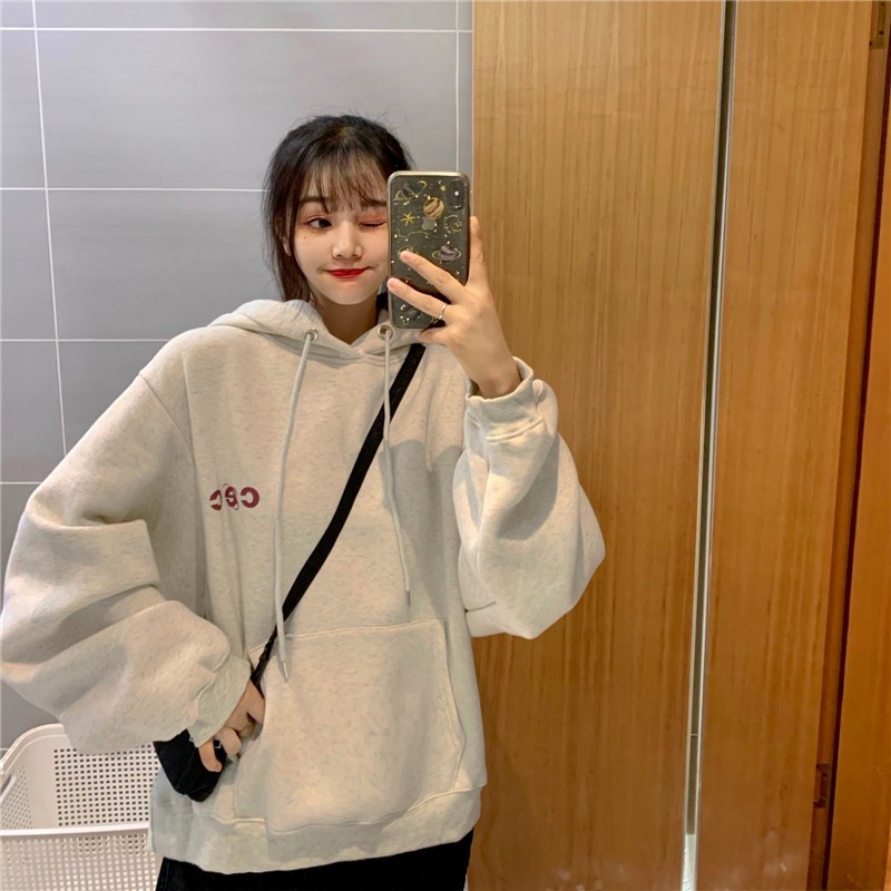 [có big size] Áo Hoodie Ulzzang Nữ Tay Rộng Phong Cách Hàn Quốc HD71 - Liti shop