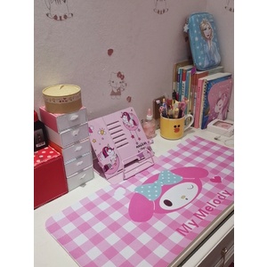 Thảm Dài Trải Bàn Chống Dầu Họa Tiết Sọc Caro Màu Sắc Macaron