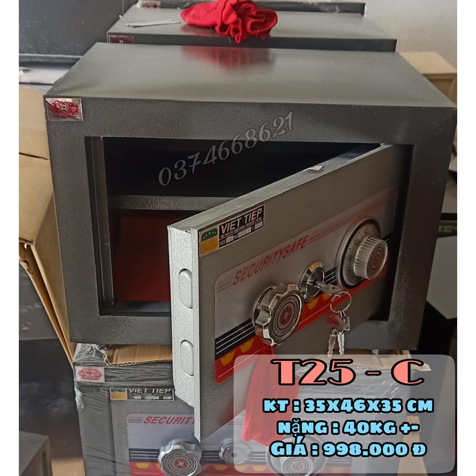 Két sắt khóa cơ 40kg K25 cơ nằm
