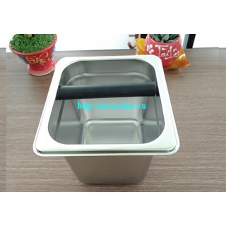 Khay inox chứa bã cafe