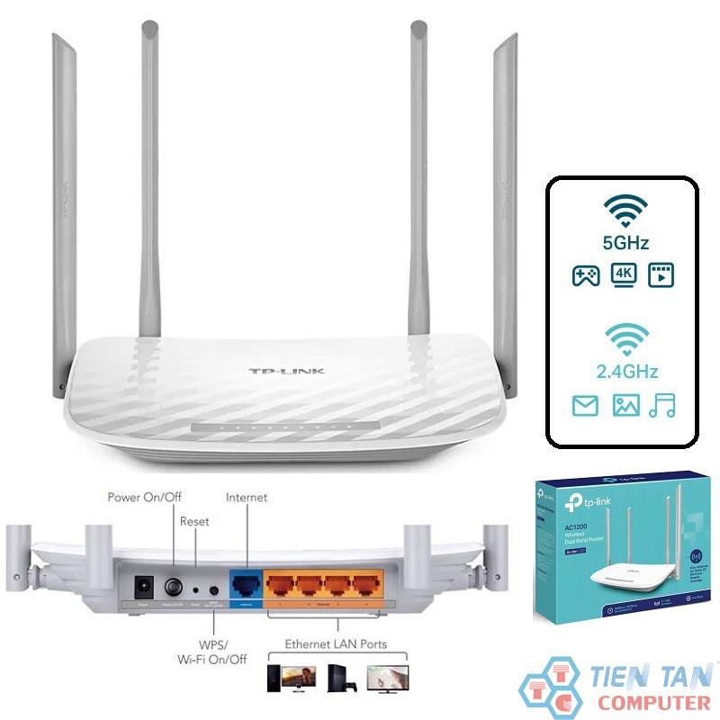 [Mã 11ELSALE hoàn 7% đơn 300K] PHÁT WIFI TP LINK Archer C50 Wireless AC1200