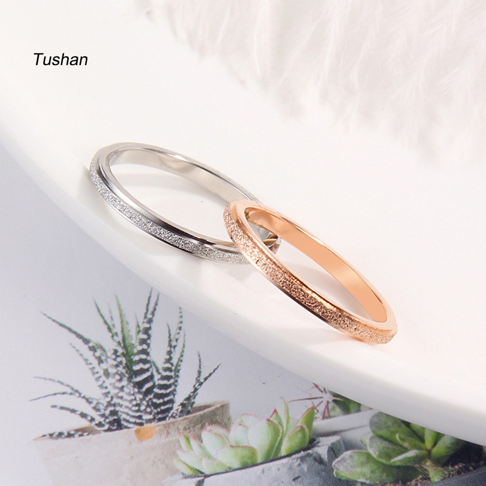 Nhẫn Thép Titan Màu Trơn Thời Trang Dành Cho Nam