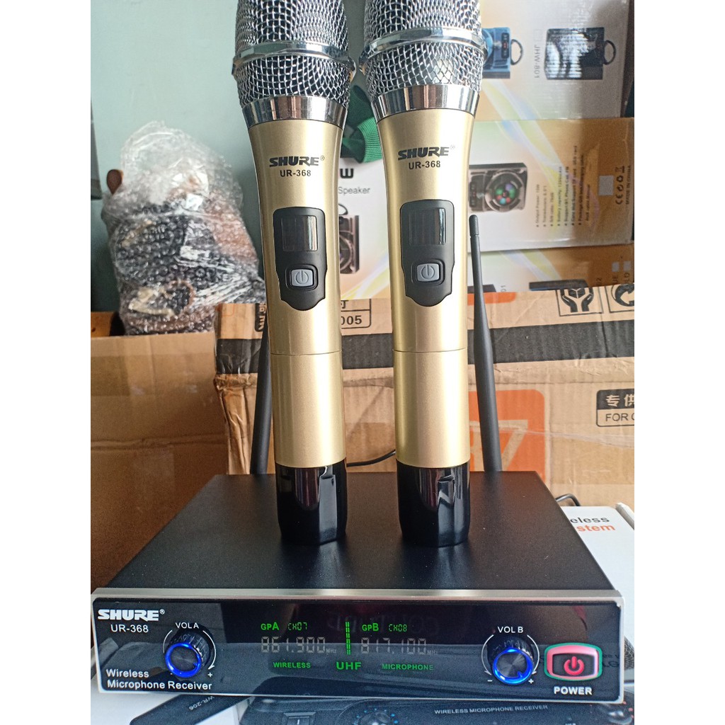 Micro Karaoke Không Dây SHURE UR368, SHURE 300G Chinh Hãng