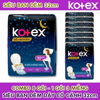 Băng Vệ Sinh Kotex Ban Đêm 32cm(1 gói 3 miếng tặng 1 miếng)