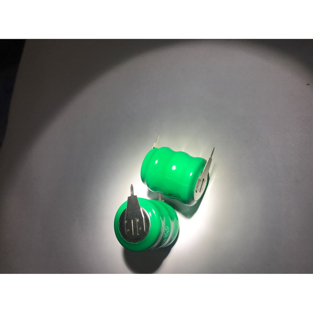 Pin sạc cúc áo chân hàn NI-MH 3.6V