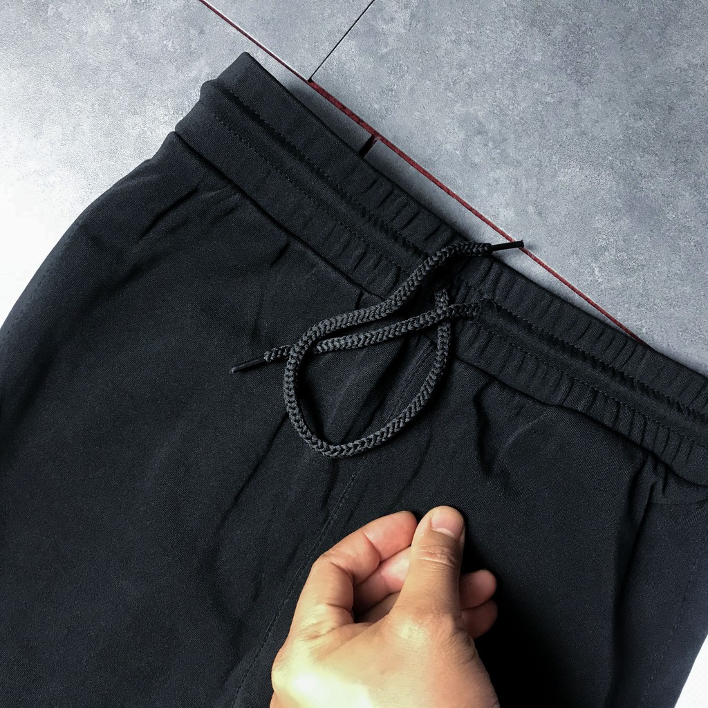 Quần Jogger Nam 1 Sọc Lửng Màu Trắng, Thời Trắng (Vải thun Co Dãn 4 Chiều) | BigBuy360 - bigbuy360.vn