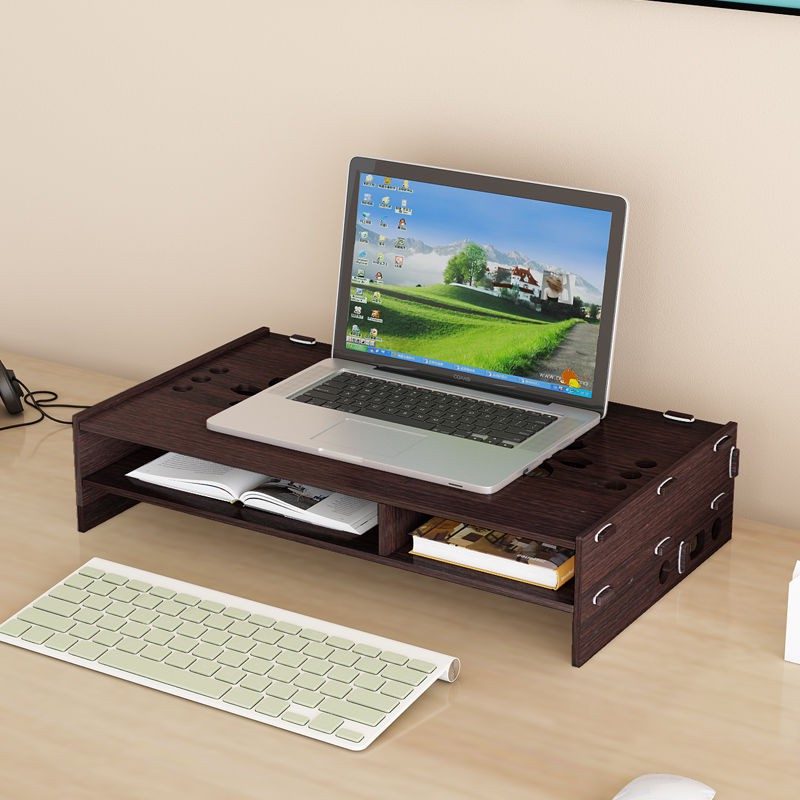Giá đỡ máy tính xách tay màn hình LCD Mặt bàn nâng cao Kệ văn phòng lưu trữ chứa đồ