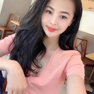 Áo phông cotton cổ tim trơn hàng loại 1 chất siêu đẹp