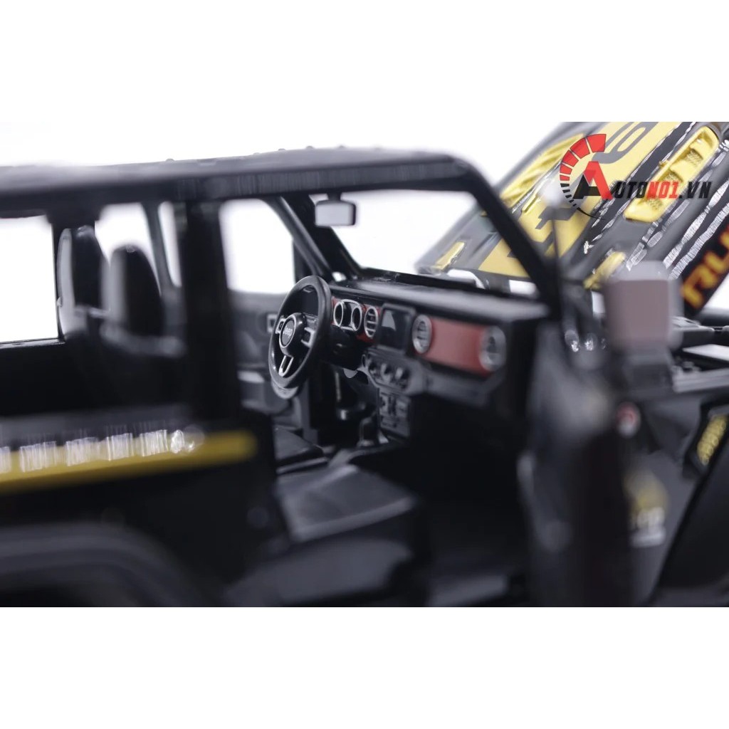 MÔ HÌNH XE JEEP RUBICON MUI TRẦN BLACK 1:20 7565