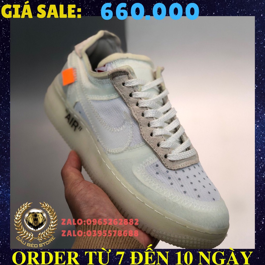 📦 FULLBOX 🌐 ORDER  🎀 SALE 50% 🎀 💯 ẢNH THẬT 🏷 OFF-WHITE x Nike Air Force 1 🏷 👟 GIÀY NAM NỮ 👟