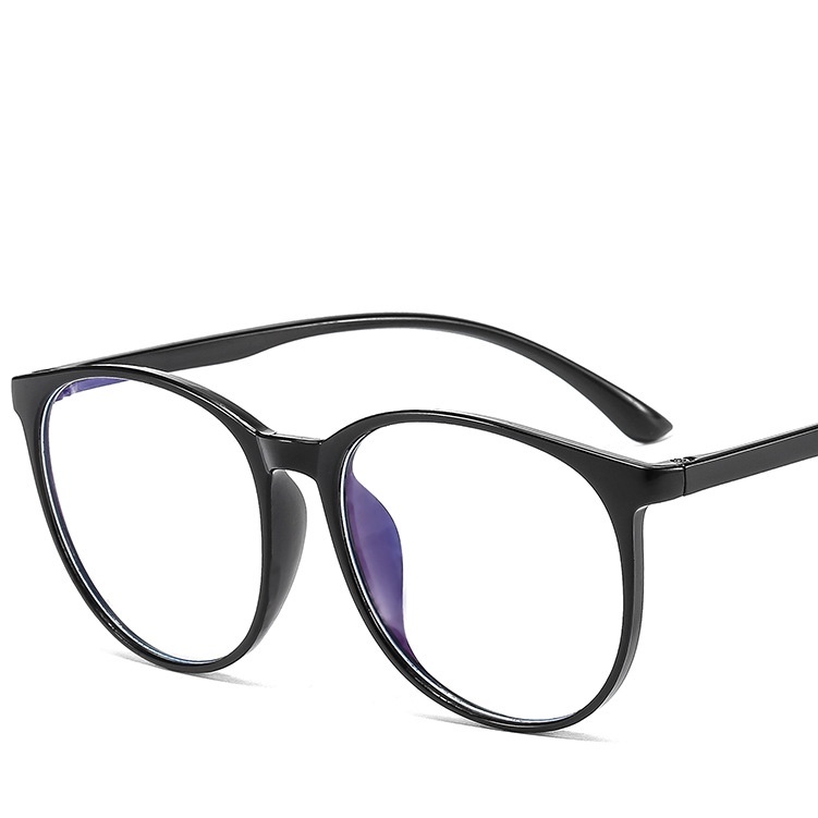 Kính mắt gọng tròn 0-400 chống tia UV chống ánh sáng xanh nhựa trong suốt thời trang