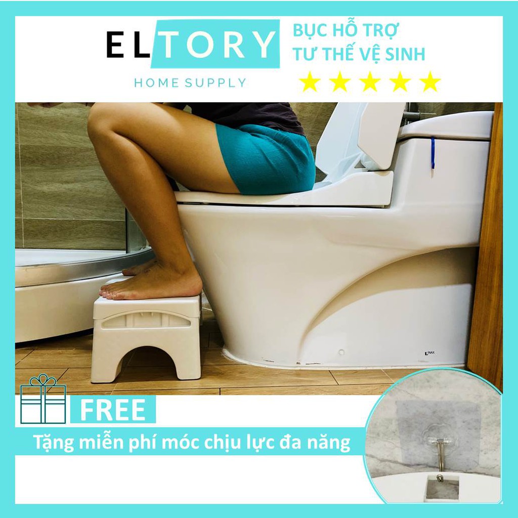 Bục kê chân toilet Eltory (Dạng Treo) - hỗ trợ tư thế vệ sinh, thiết kế hiện đại, giúp phòng chống táo bón, trĩ TS001