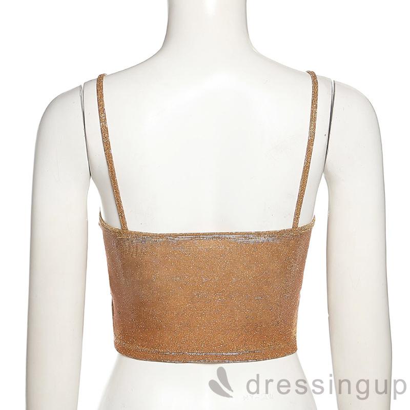 Áo không tay dáng ôm đính đá phối tua rua thời trang cho nữ