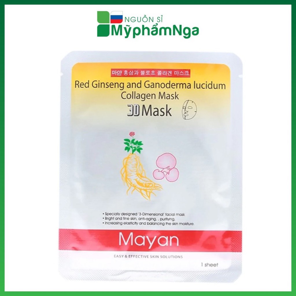 Mặt Nạ 3D Mayan SÂM Linh Chi thải độc, sáng mịn da