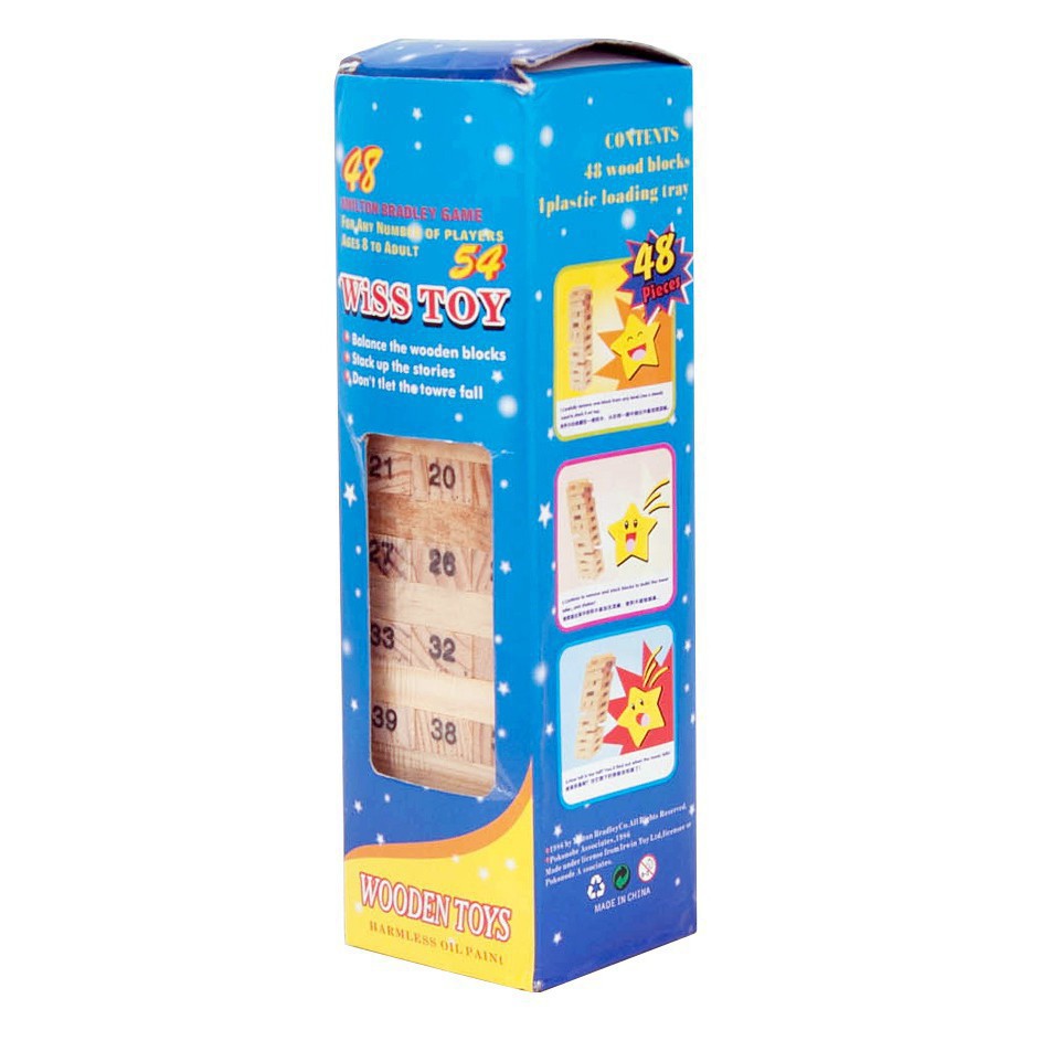 Bộ Trò Chơi Rút Gỗ 54 Thanh Wiss Toy Kèm Xúc Xắc , Bộ đồ chơi rút gỗ 54 thanh mini 0079843 Tổng Kho Sỉ Gia Dụng