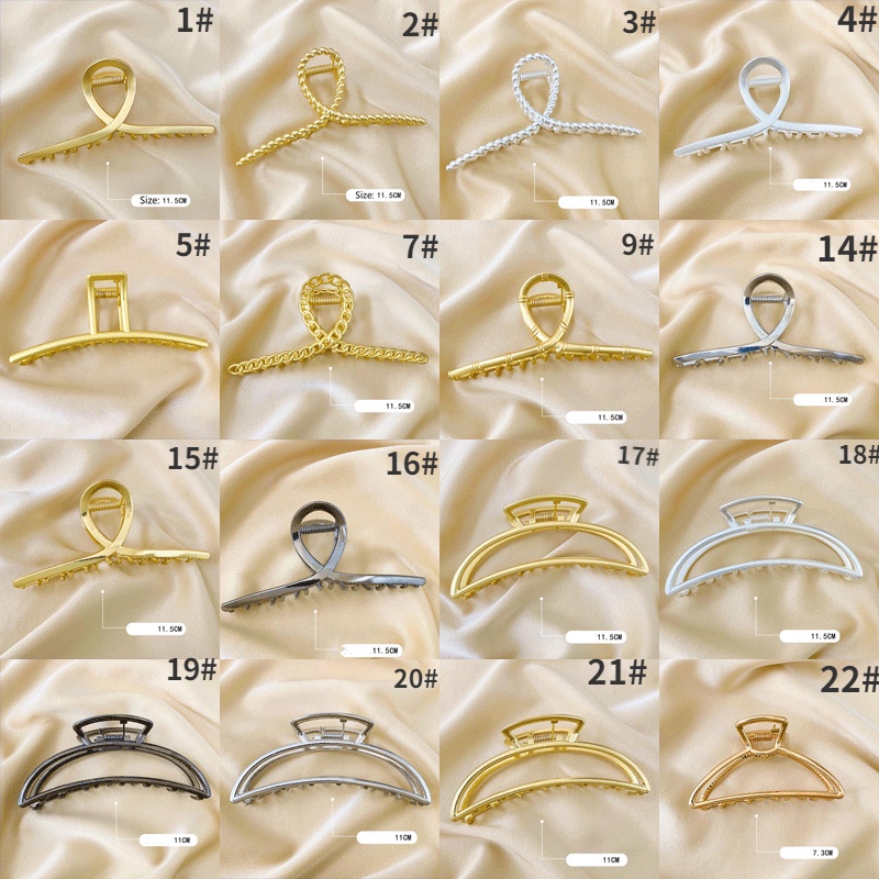 Kẹp Tóc Kim Loại Cỡ Lớn Kiểu Hàn Quốc Xinh Xắn Cho Nữ