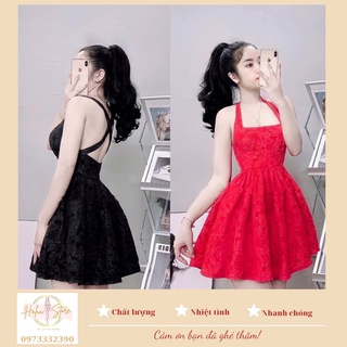 Đầm Hở Lưng Hai Dây Dáng Xòe HT31 Phong Cách Hotgirl