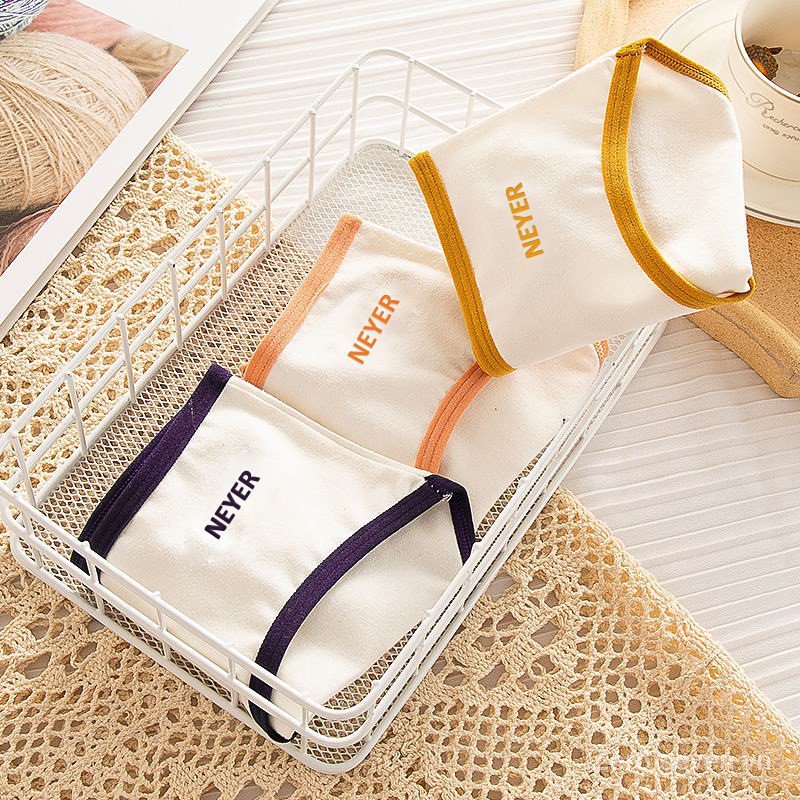Quần lót cạp vừa màu trơn thoáng khí dễ thương phong cách Hàn Quốc thời trang dành cho nữ