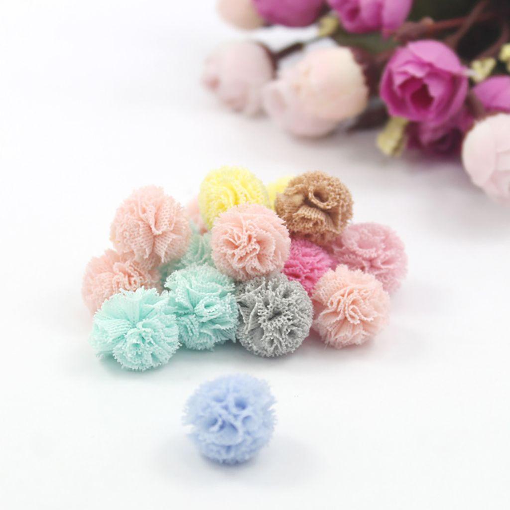 JARRED Dây Buộc Tóc Phối Ren Co Giãn Đính Bóng Lông Xinh Xắn