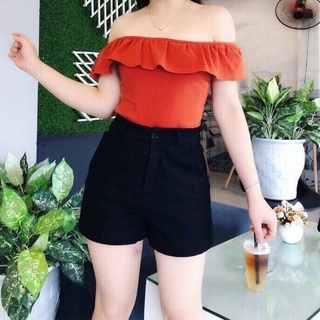 Quần short cạp cao