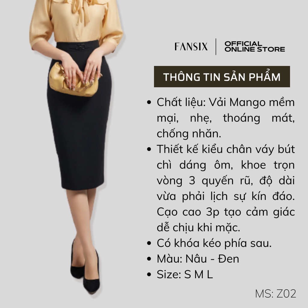 Chân Váy Công Sở Nữ Dáng Bút Chì FANSIX - Z02 | BigBuy360 - bigbuy360.vn