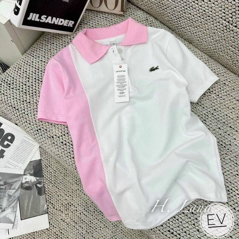 Áo Polo Phối Hồng Hàng Đẹp Có Size