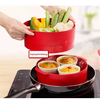 Xửng hấp Steam It 2 tầng màu đỏ