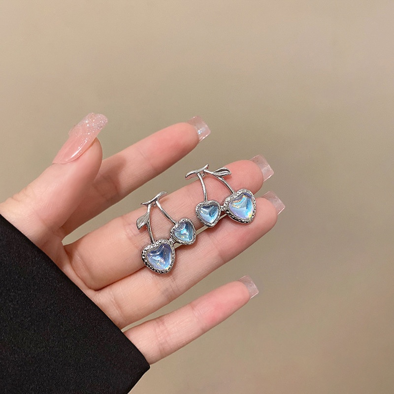 Bông Tai Xỏ Lỗ Màu Xanh Dương / Tím / Tím