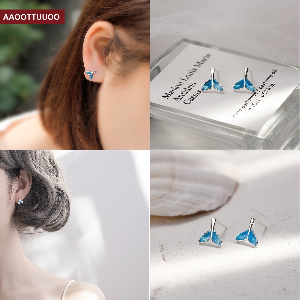 Bông tai hình đuôi cá xinh xắn thời trang cho nữ