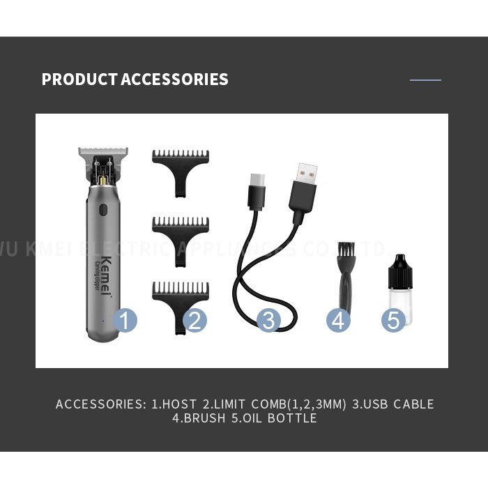 Tông Đơ Cắt Tóc Chuyên Nghiệp Kemei KM-1757 Kèm Phụ Kiện